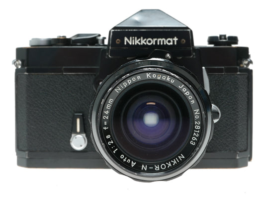 Nikkormat FT Vintage SLR Camera with Nikkor-N Auto 24mm f/2.8 Lens