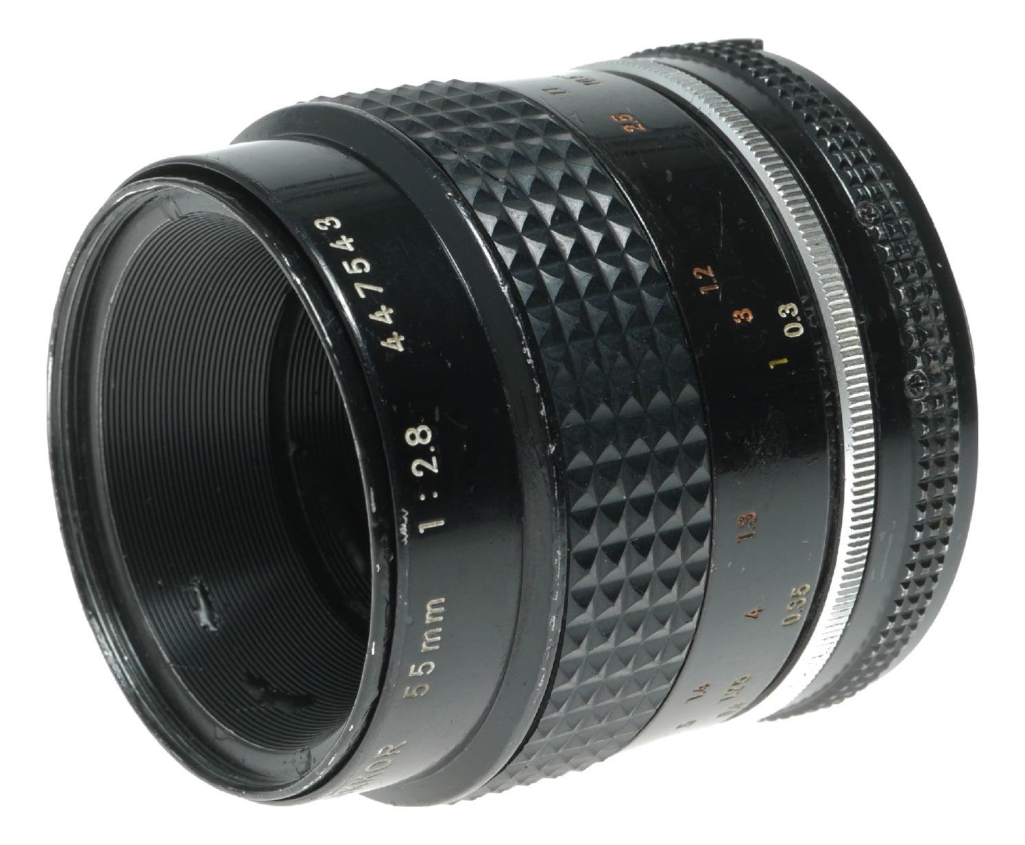 Nikon Micro-NIKKOR 55mm f/2.8 Manual Focus Lens - Made in Japan - View 3