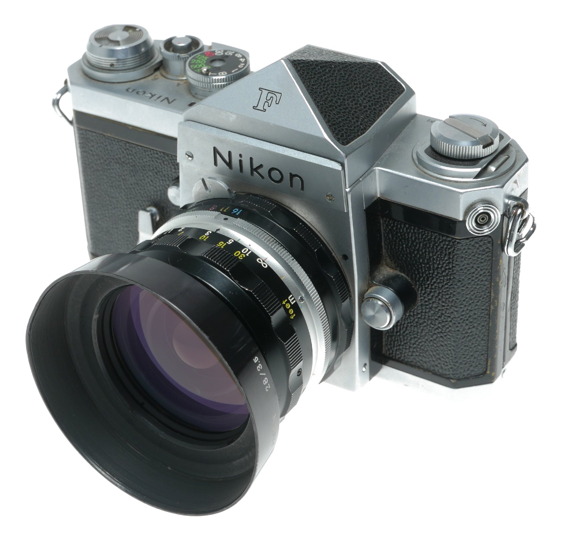 Nikon Nikkor-H.C Auto 28mm f/3.5 Vintage Lens with HN-2 Hood - View 2