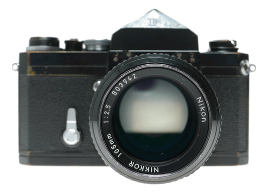 Nikon Nikkor 105mm f/2.5 Vintage Prime Lens Made in Japan - View 2