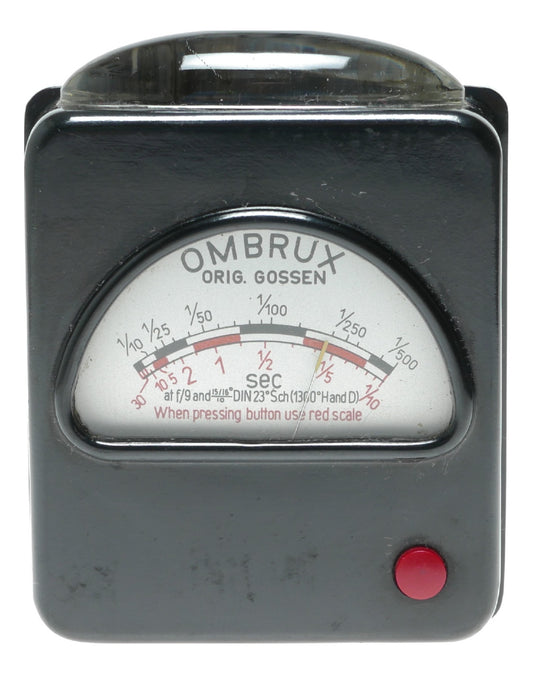 Gossen Ombrux Vintage Light Meter with Exposure Times and DIN Scale - Made in Germany