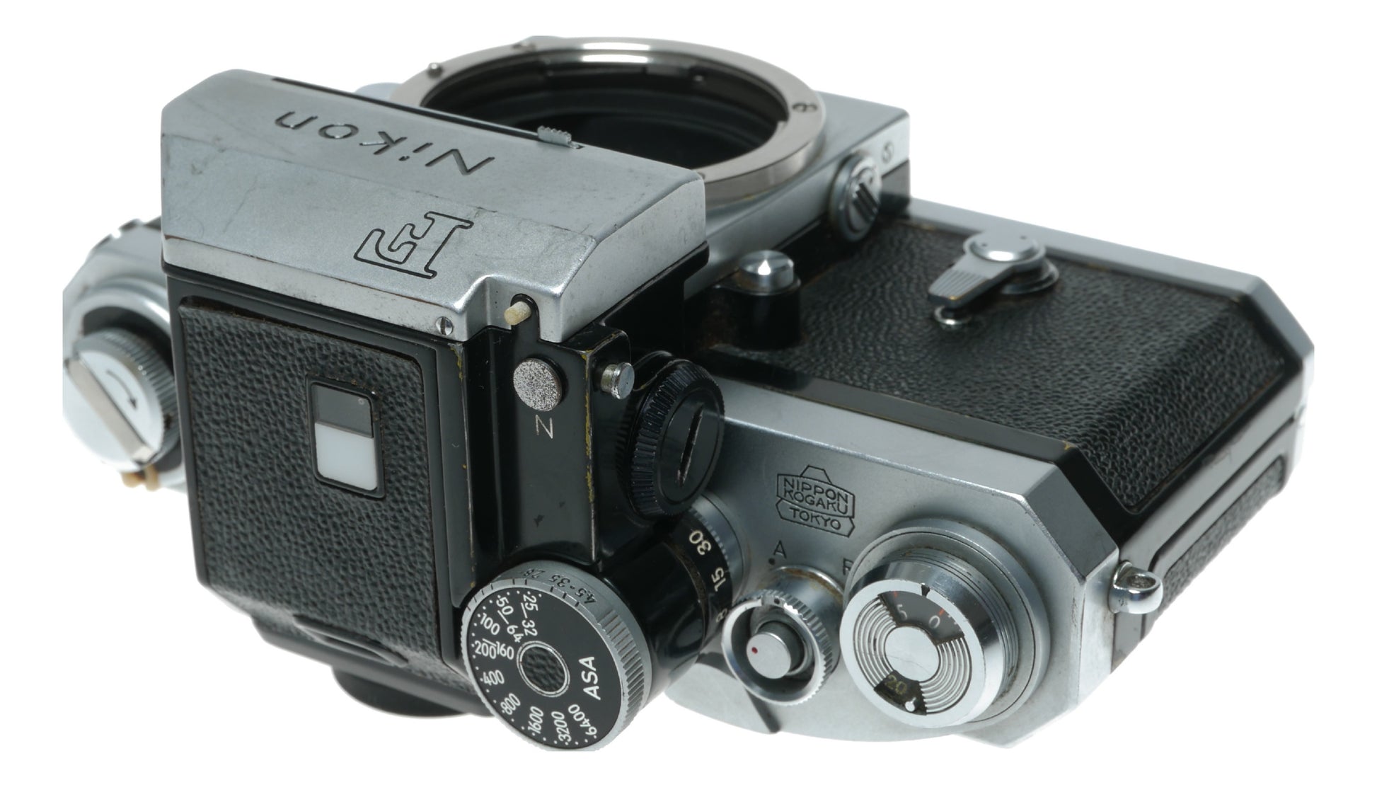 Nikon F Vintage Film SLR Camera with Nippon Kogaku Tokyo Lens, Made in Japan - View 9