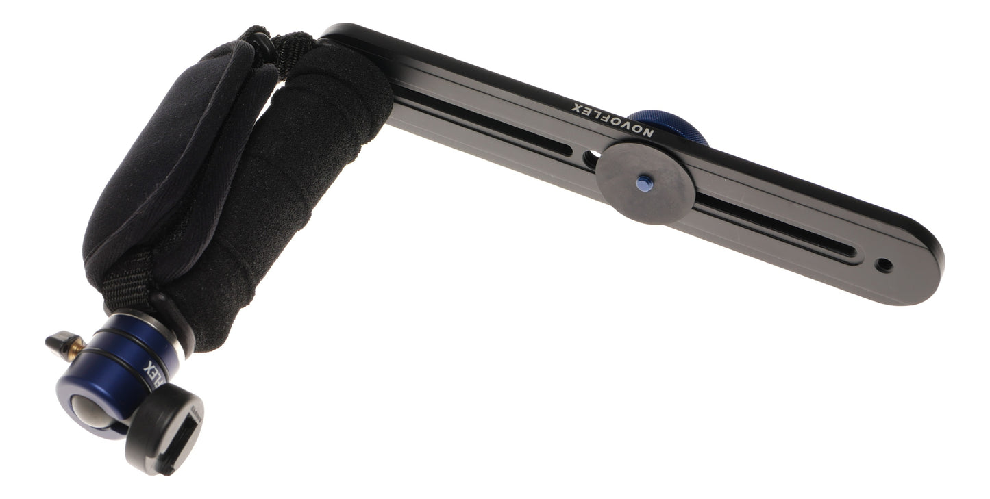 Novoflex Camera Bracket Grip with Blue Ball Head Mount - View 2