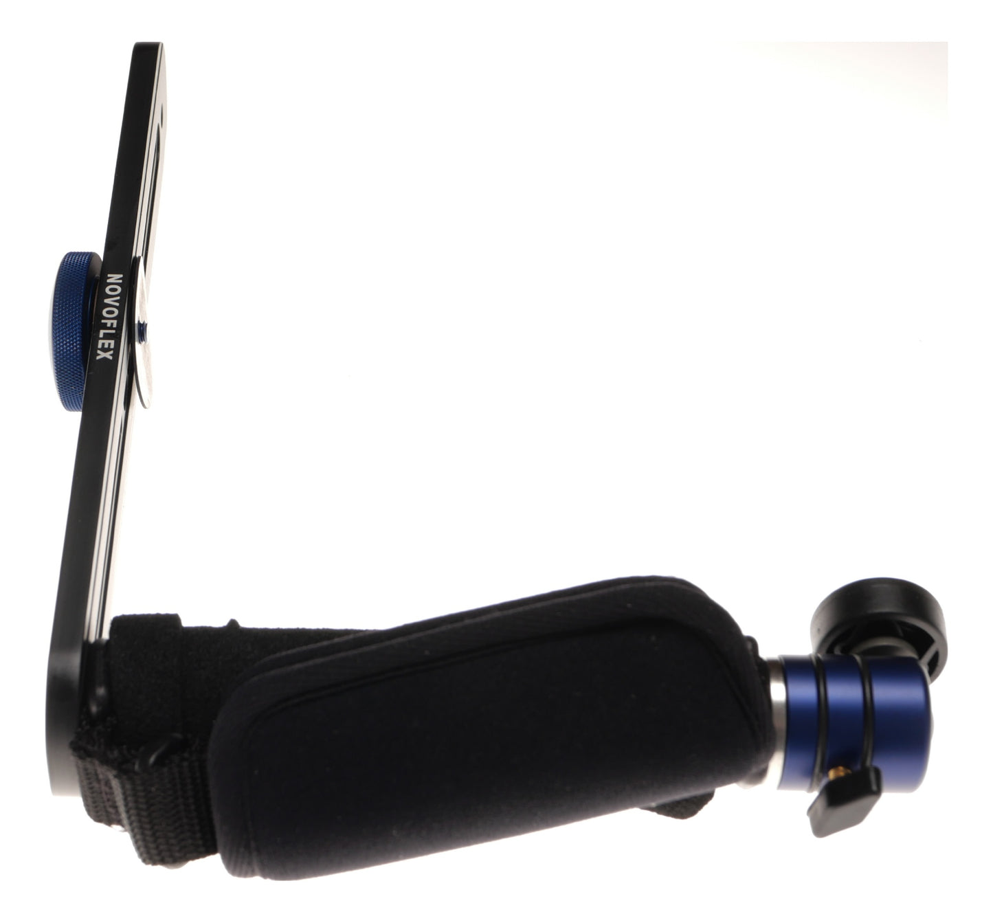 Novoflex Camera Bracket Grip with Blue Ball Head Mount - View 3