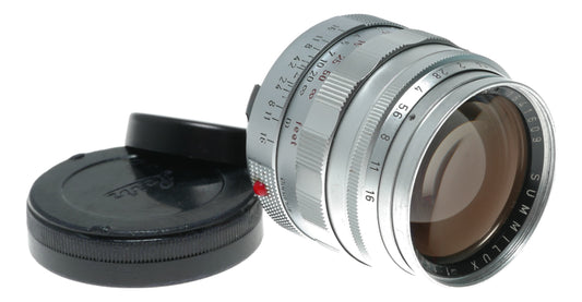 Leica Summilux 1.4/50 Reverse scallop chrome lens Rare