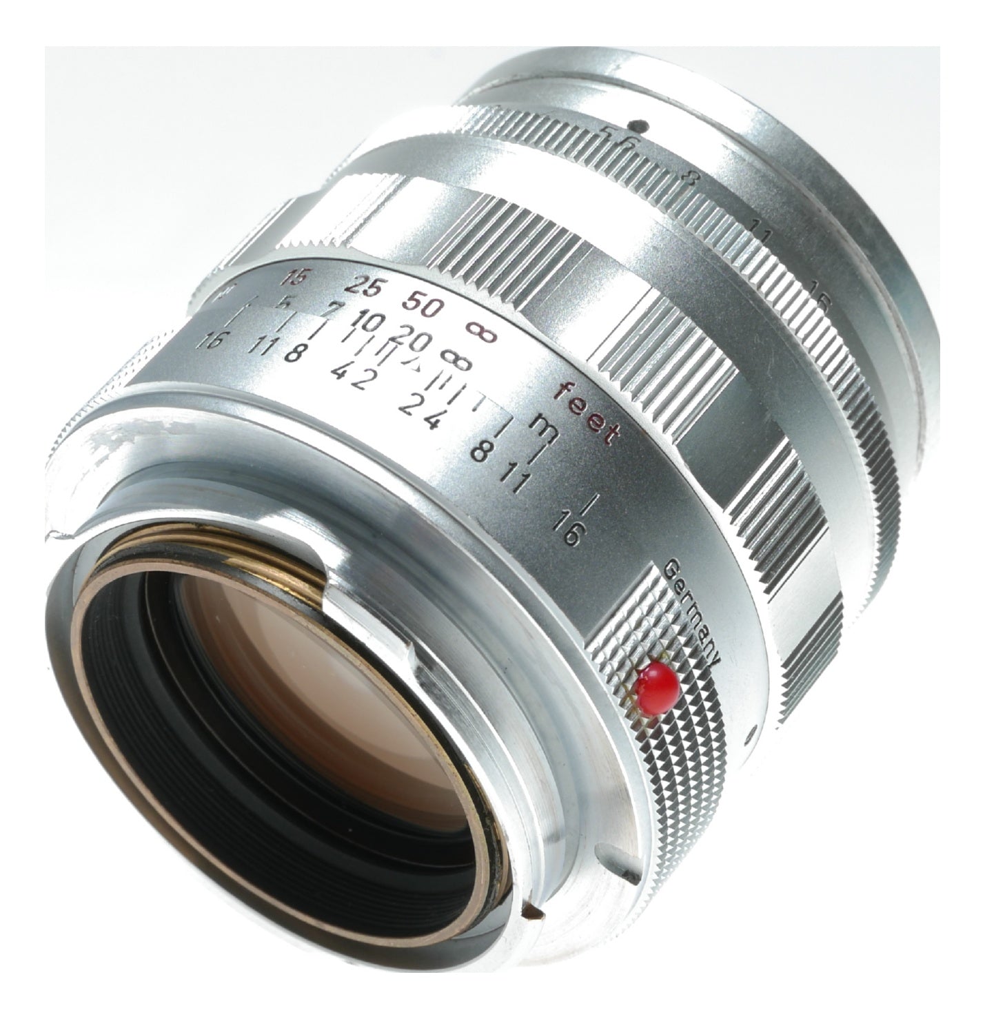 Leica Summilux 1.4/50 Reverse scallop chrome lens Rare