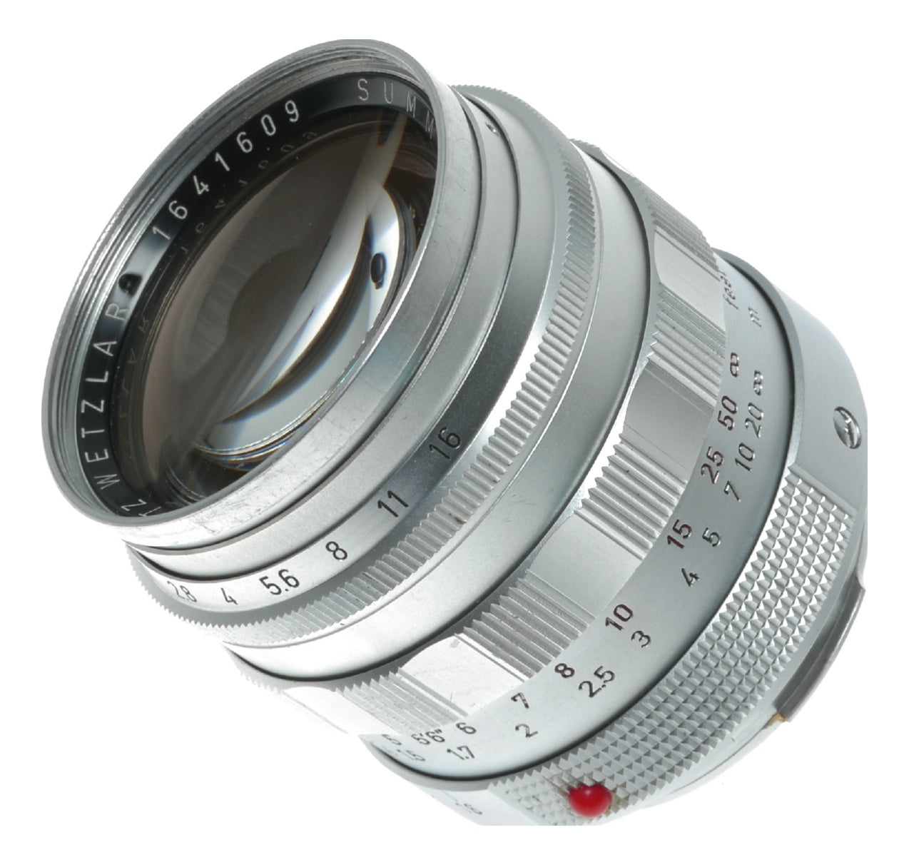 Leica Summilux 1.4/50 Reverse scallop chrome lens Rare
