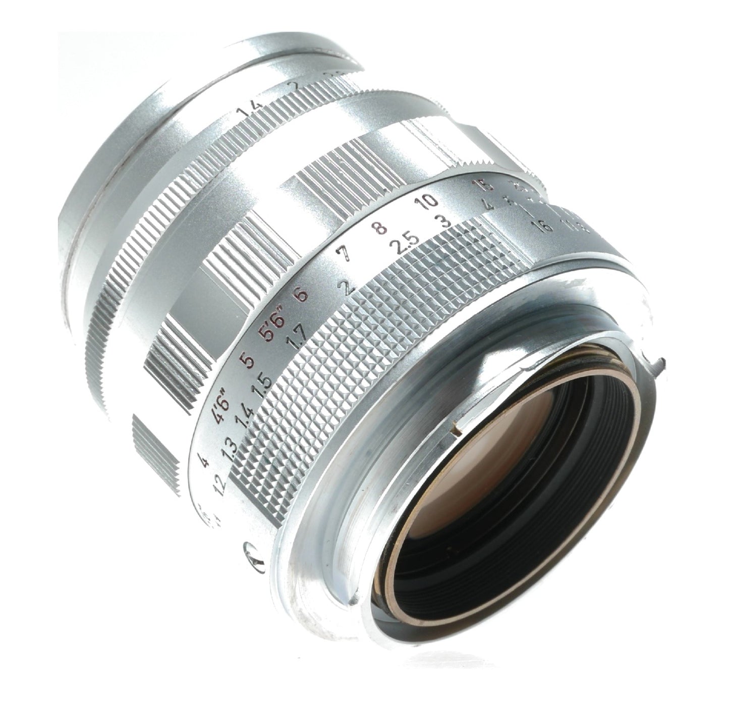 Leica Summilux 1.4/50 Reverse scallop chrome lens Rare