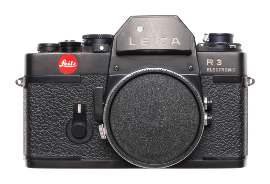 SLR Leica R3 Electronic Leitz Film camera body 35mm black with strap