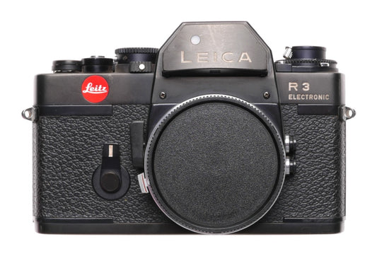 SLR Leica R3 Electronic Leitz Film camera body 35mm black with strap
