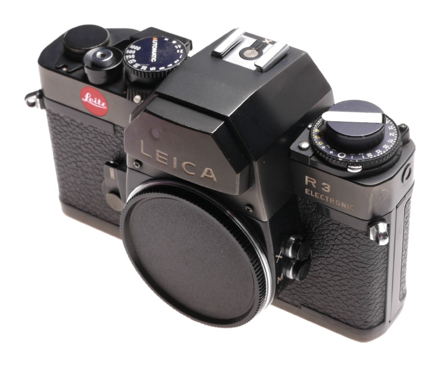 SLR Leica R3 Electronic Leitz Film camera body 35mm black with strap