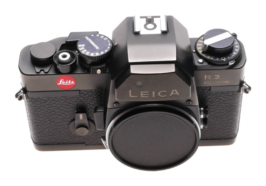 SLR Leica R3 Electronic Leitz Film camera body 35mm black with strap