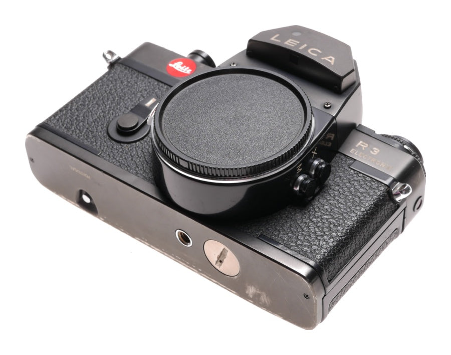 SLR Leica R3 Electronic Leitz Film camera body 35mm black with strap