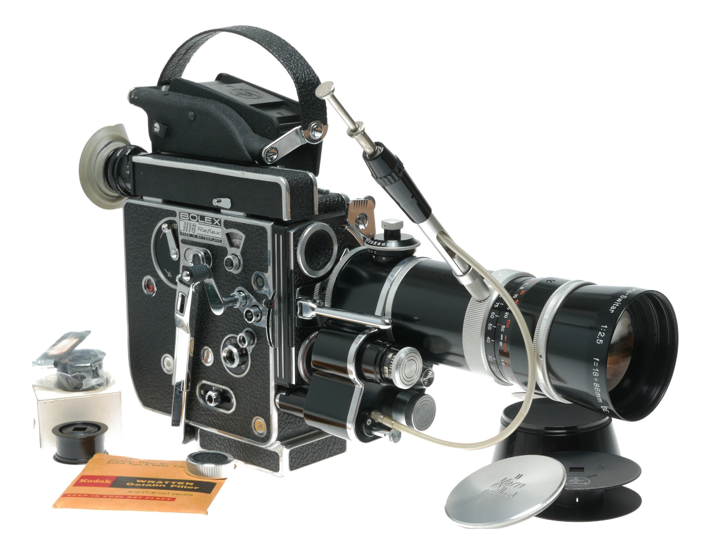 Bolex Rex 5 H16 Reflex 16mm cine camera Switar zoom