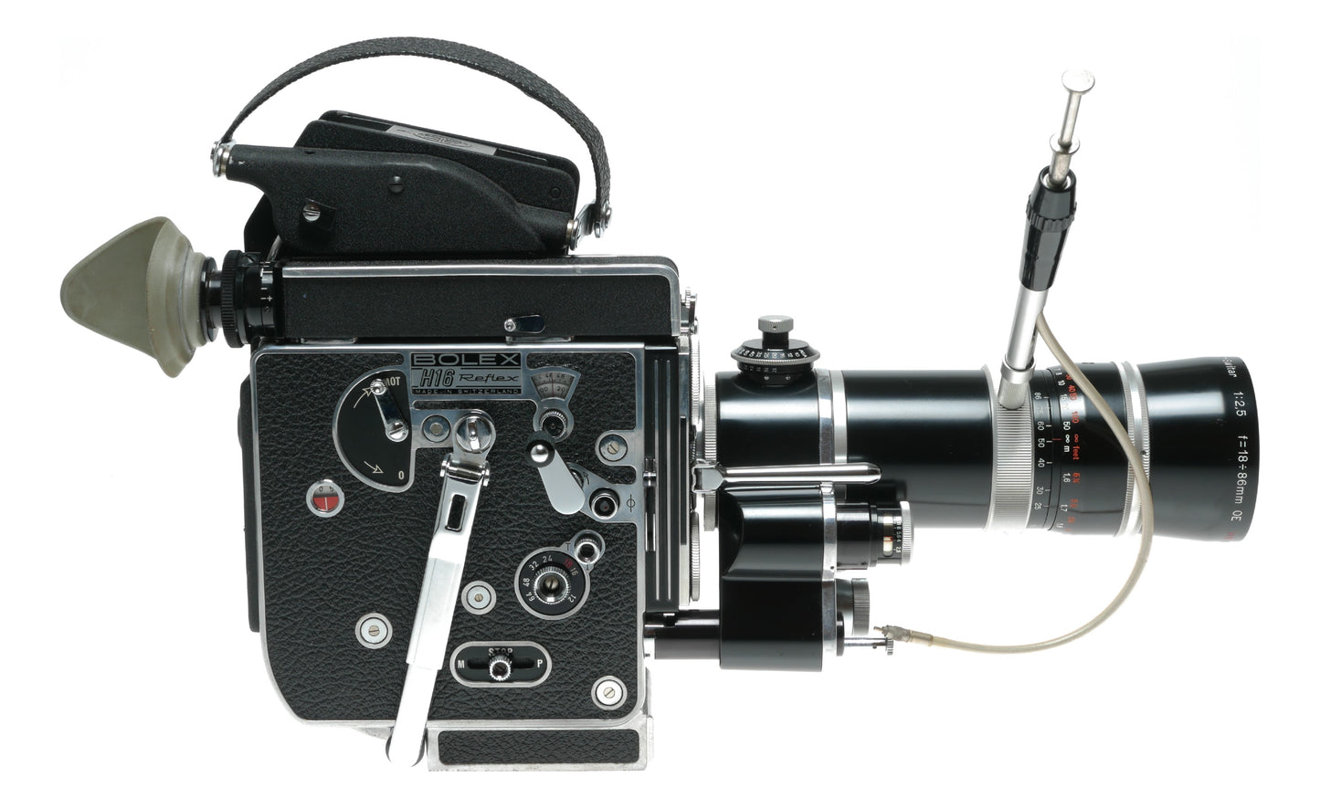 Bolex Rex 5 H16 Reflex 16mm cine camera Switar zoom