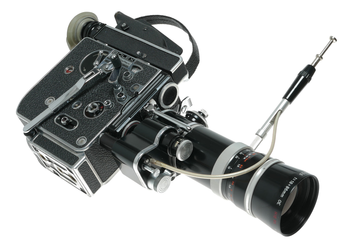 Bolex Rex 5 H16 Reflex 16mm cine camera Switar zoom