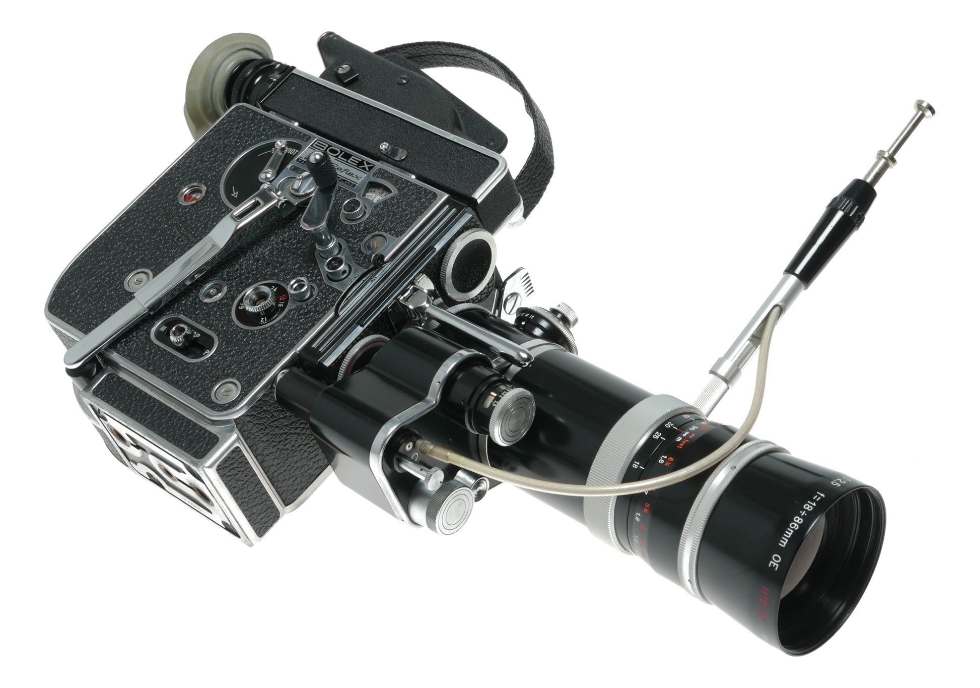 Bolex Rex 5 H16 Reflex 16mm cine camera Switar zoom