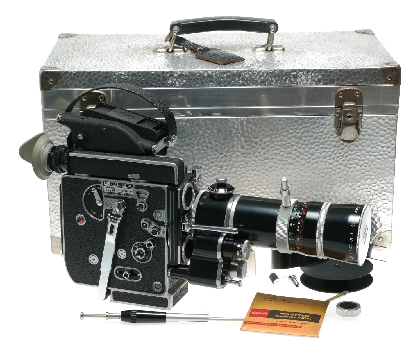 Bolex Rex 5 H16 Reflex 16mm cine camera Switar zoom