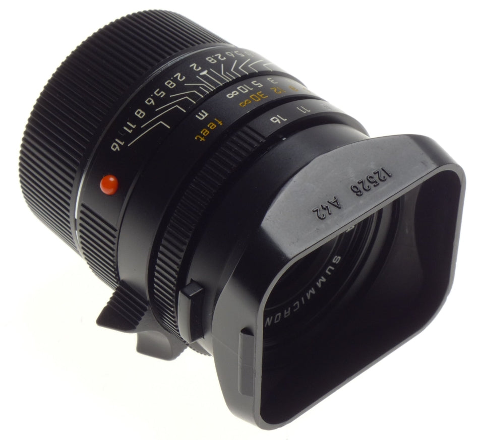 LEICA Summicron-M 1:2/35 ASPH. E39 f=35mm Wide angle camera lens caps hood BOKEH