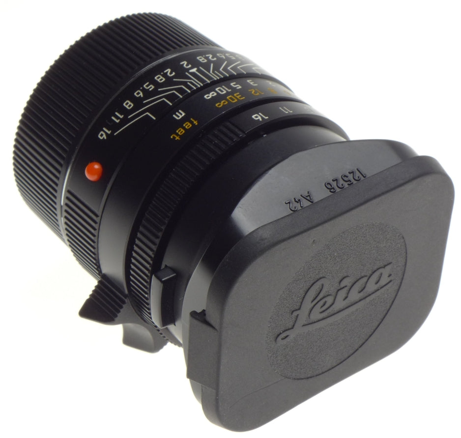 LEICA Summicron-M 1:2/35 ASPH. E39 f=35mm Wide angle camera lens caps hood BOKEH