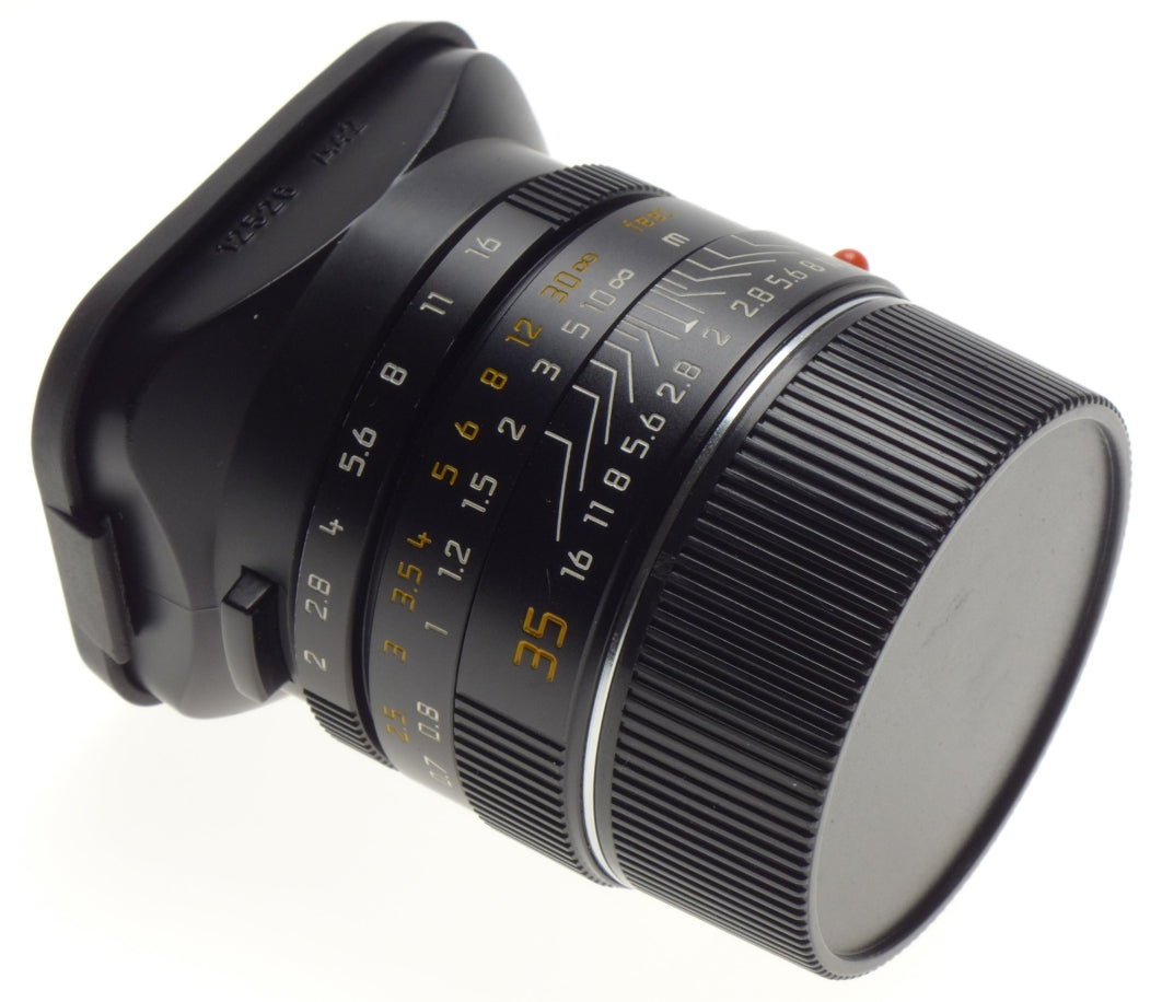 LEICA Summicron-M 1:2/35 ASPH. E39 f=35mm Wide angle camera lens caps hood BOKEH