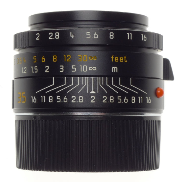 LEICA Summicron-M 1:2/35 ASPH. E39 f=35mm Wide angle camera lens caps hood BOKEH
