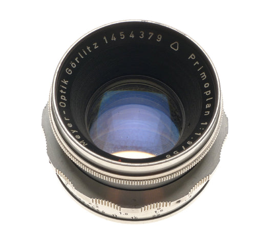 Meyer-optik gorlitz primoplan prime lens 1:1.9 58mm red v exakta bayonet mount