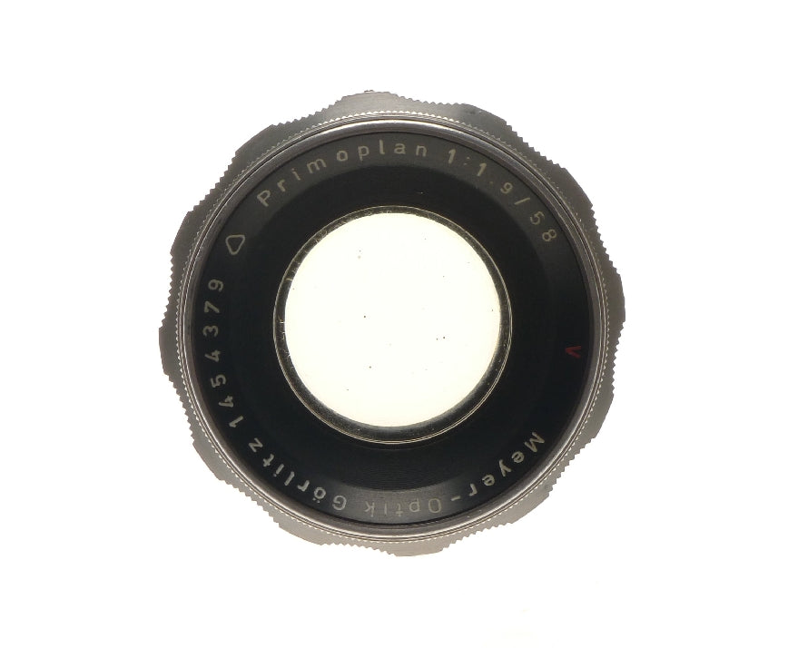 Meyer-optik Gorlitz Primoplan Prime Lens 1:1.9 58mm Red V Exakta Bayonet Mount - View 2