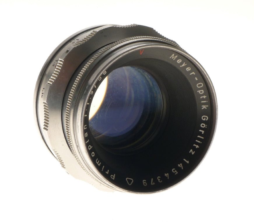 Meyer-optik Gorlitz Primoplan Prime Lens 1:1.9 58mm Red V Exakta Bayonet Mount - View 3