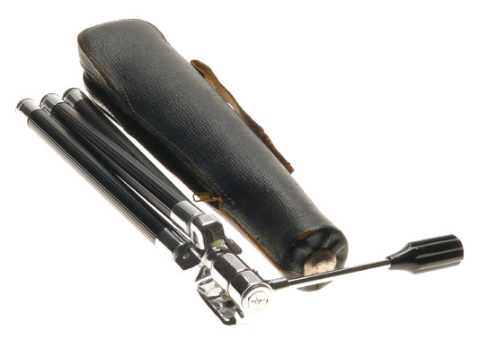 Hira extendable (ca.1m) table top fold-up compact tripod in pouch