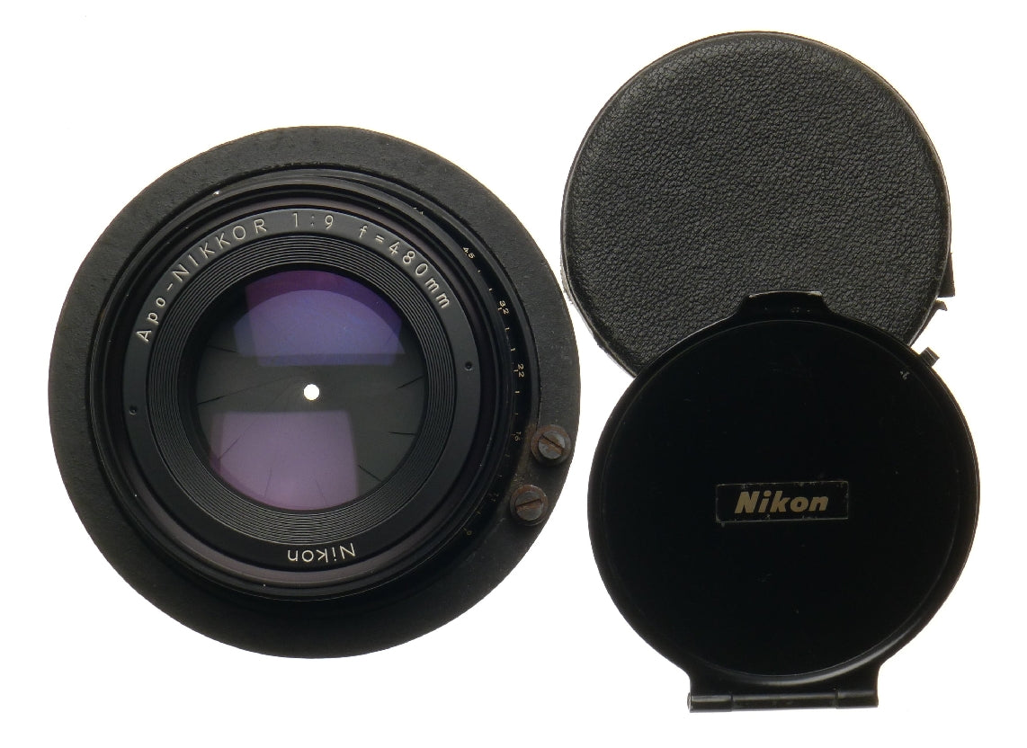 Nikon Apo-nikkor 1:9 f=480mm Large Format Process Lens Front Rear Caps