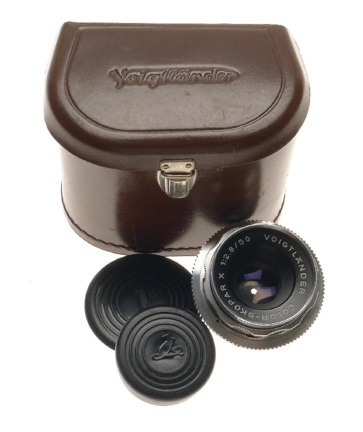 Voigtlander Color-skopar X 1:2.8 50mm Bessamatic Camera Lens Caps Keeper