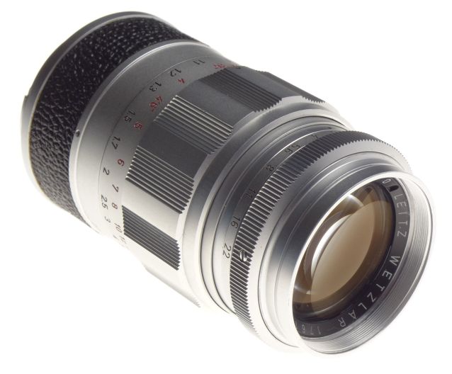 ELMARIT 2.8/90 Leitz Leica M camera lens RF Mint leather case Museum condition