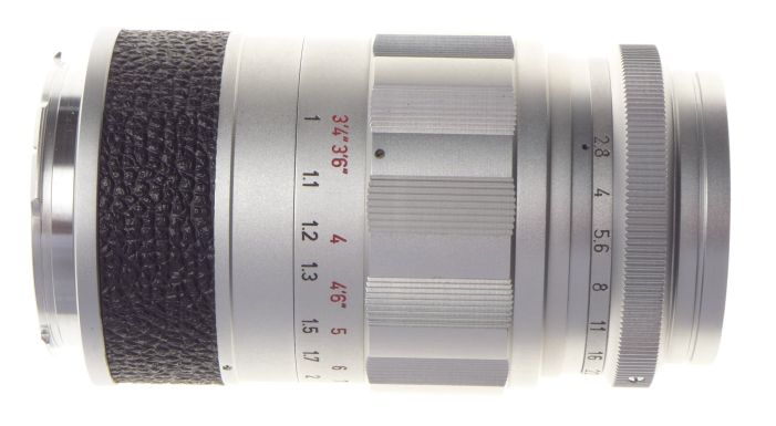 ELMARIT 2.8/90 Leitz Leica M camera lens RF Mint leather case Museum condition