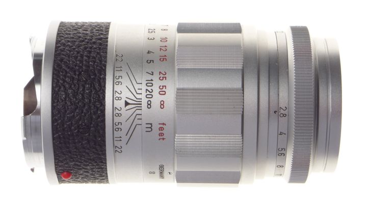 ELMARIT 2.8/90 Leitz Leica M camera lens RF Mint leather case Museum condition