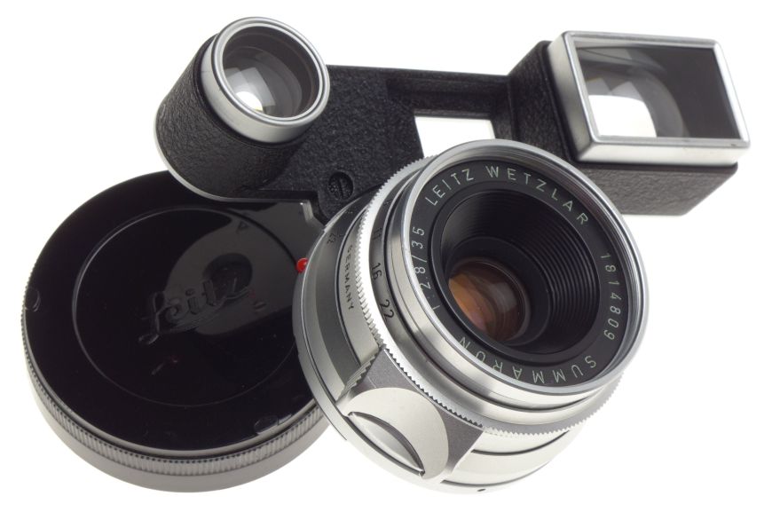 Leica SIMWO-M Germany Summaron 2.8/35 Rare Eyes F=35mm Mint Lens Box Museum Cond