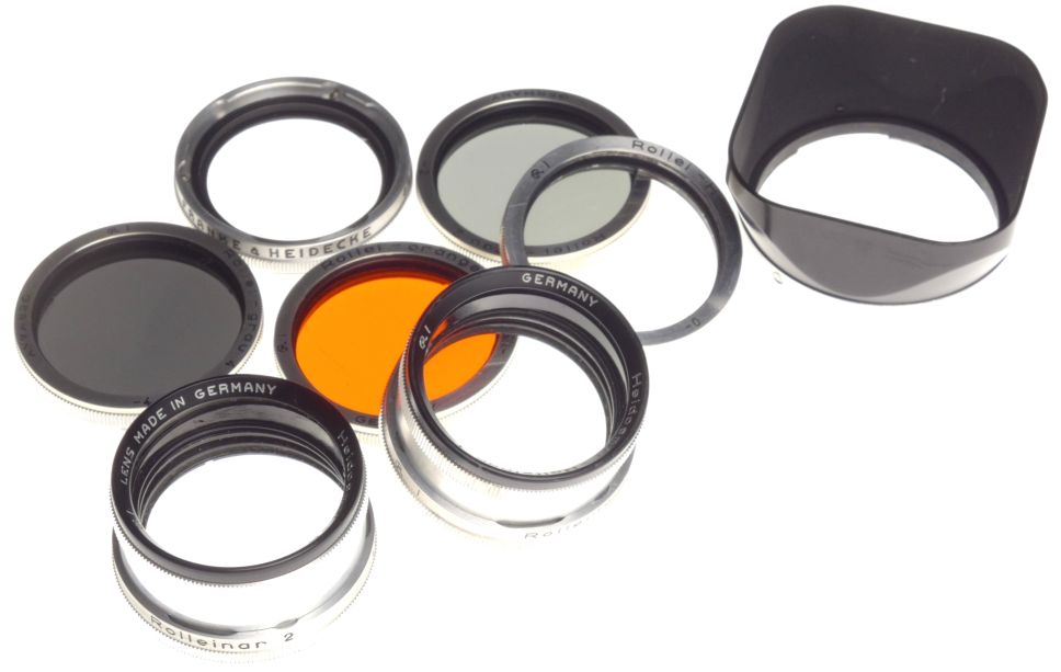 Rolleiflex Bay I Filter Kit Museum condition 2x Rolleinar Set 5x Lens Hood cased