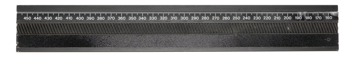 Focusing Rail Track Rack Pinion Scale 450-160mm Black