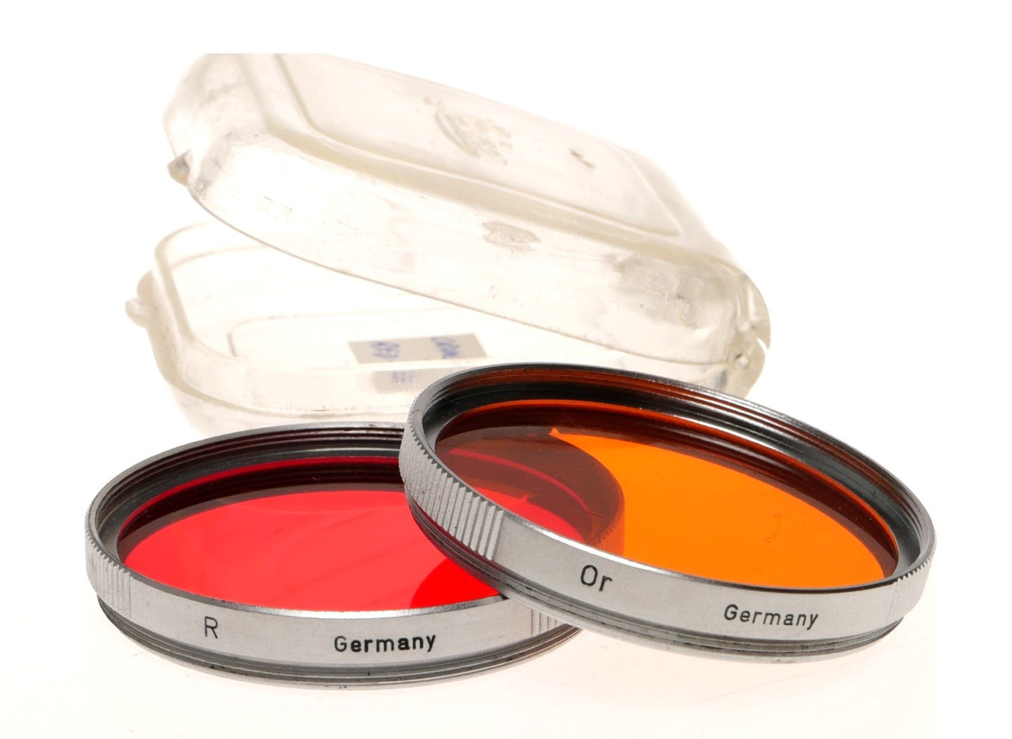 Leica Red R and Orange Or Filters with Leitz Case Germany - View 2