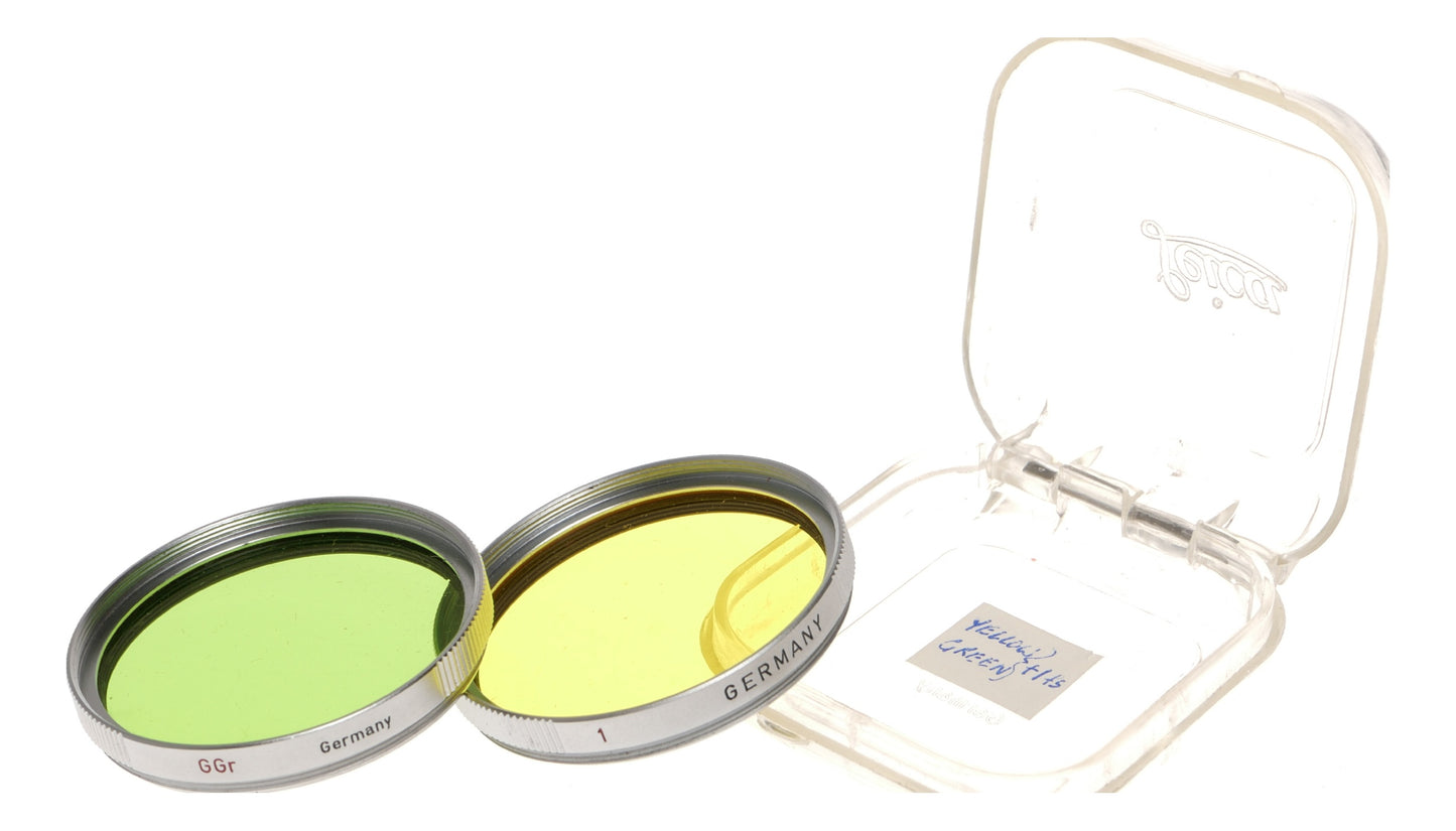 Leica Ernst Leitz GGr 1 Yellow Green Filters Set Germany