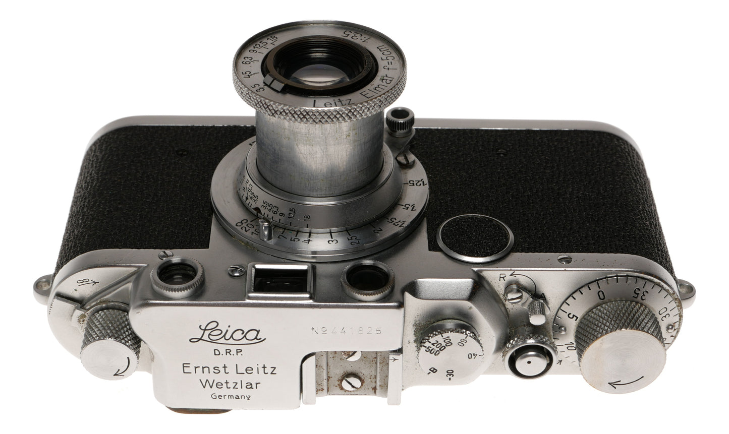 Leica IIIf Elmar 50mm f/3.5 Rangefinder Film Camera - View 4