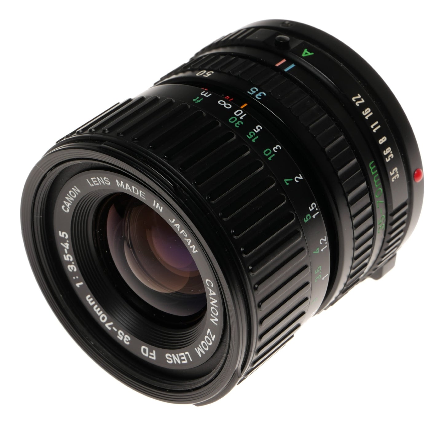 Canon FD 35-70mm f/3.5-4.5 Zoom Lens Made in Japan - View 3