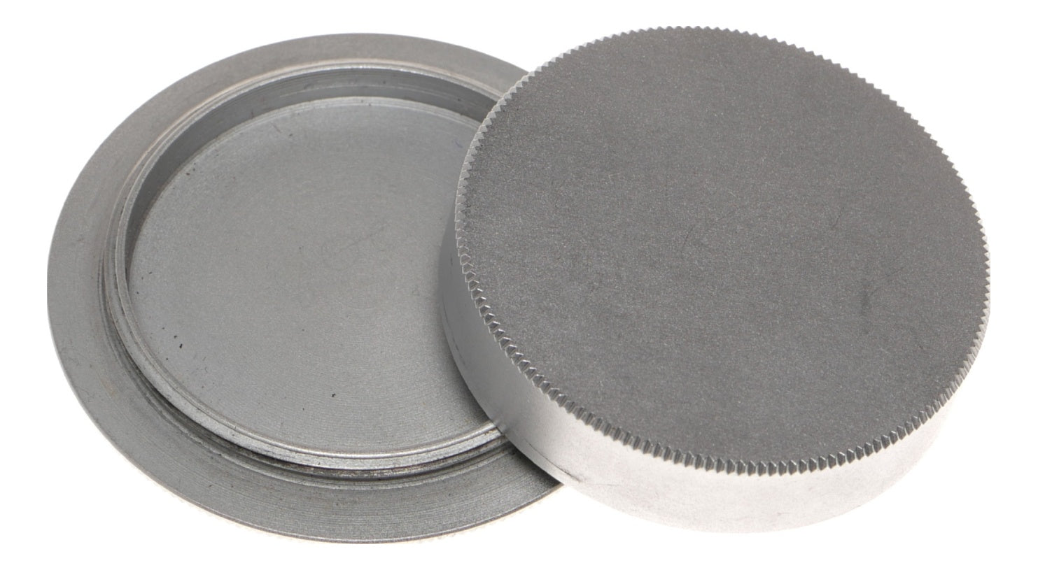 Metal Knurled Lens Cap Threaded Mount Camera Accessory Silver