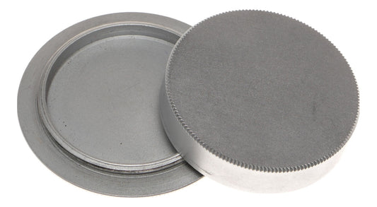 Metal Knurled Lens Cap Threaded Mount Camera Accessory Silver