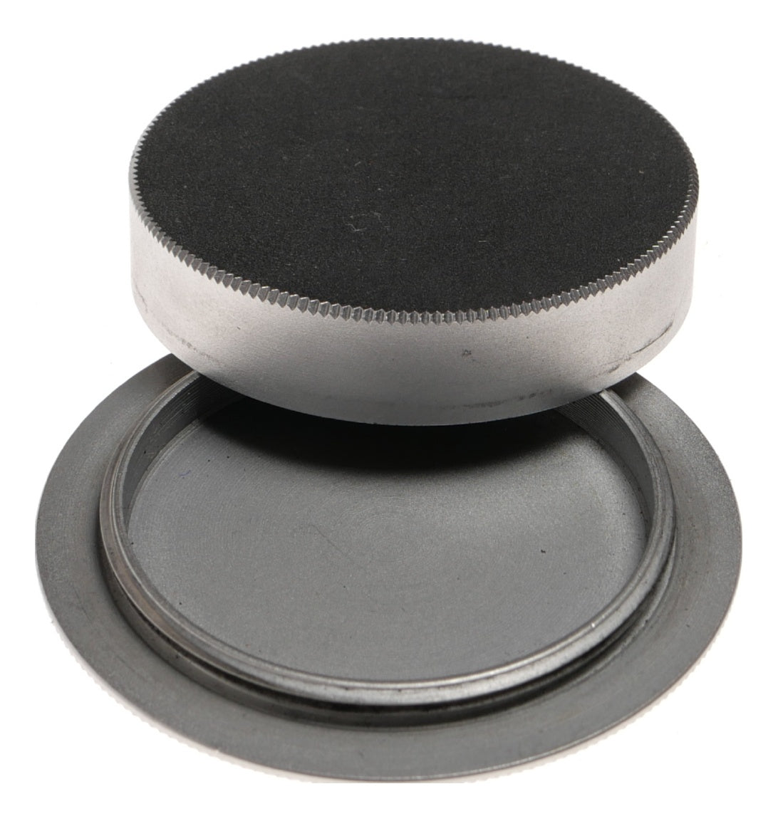 Metal Knurled Lens Cap Threaded Mount Camera Accessory Silver - View 3