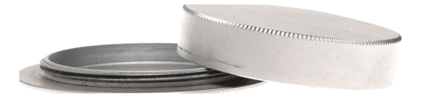 Metal Knurled Lens Cap Threaded Mount Camera Accessory Silver - View 4