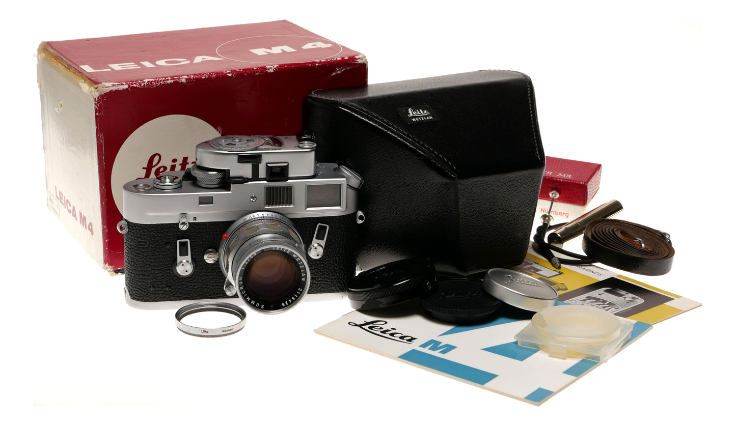 Leica M4 35mm Rangefinder Film Camera with Summicron 50mm f/2 Lens