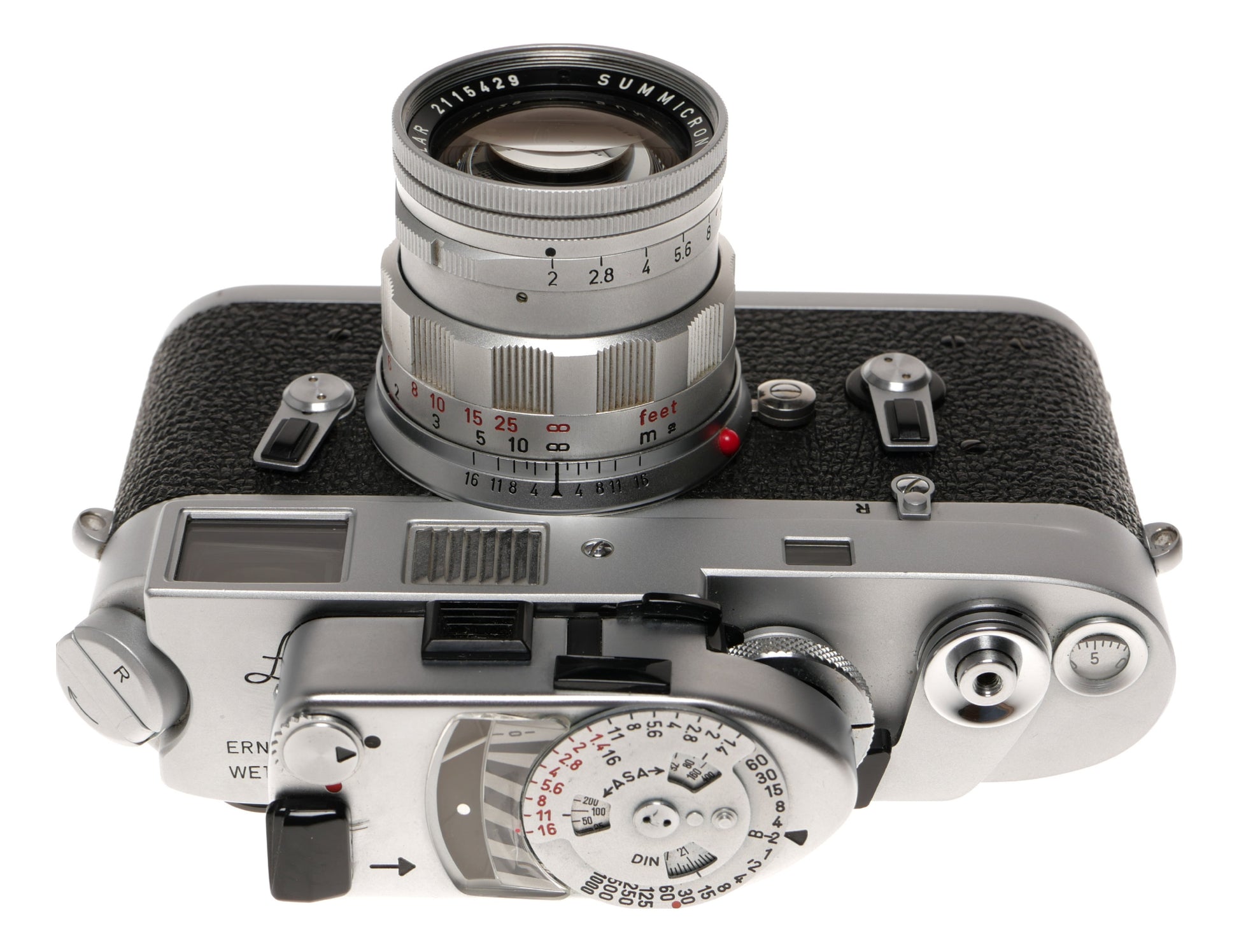 Leica M4 35mm Rangefinder Film Camera with Summicron 50mm f/2 Lens - View 4
