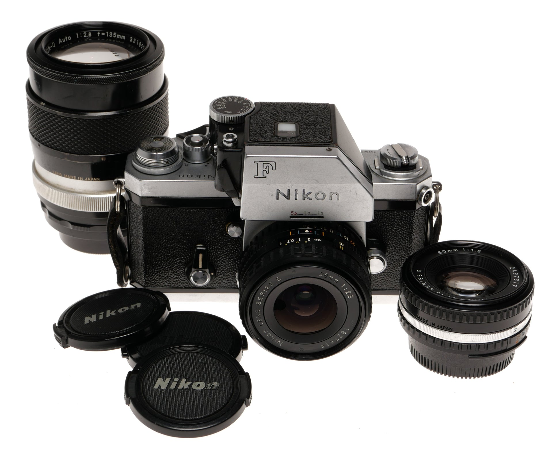 Nikon F 35mm SLR Film Camera Body with Lenses Case - View 2