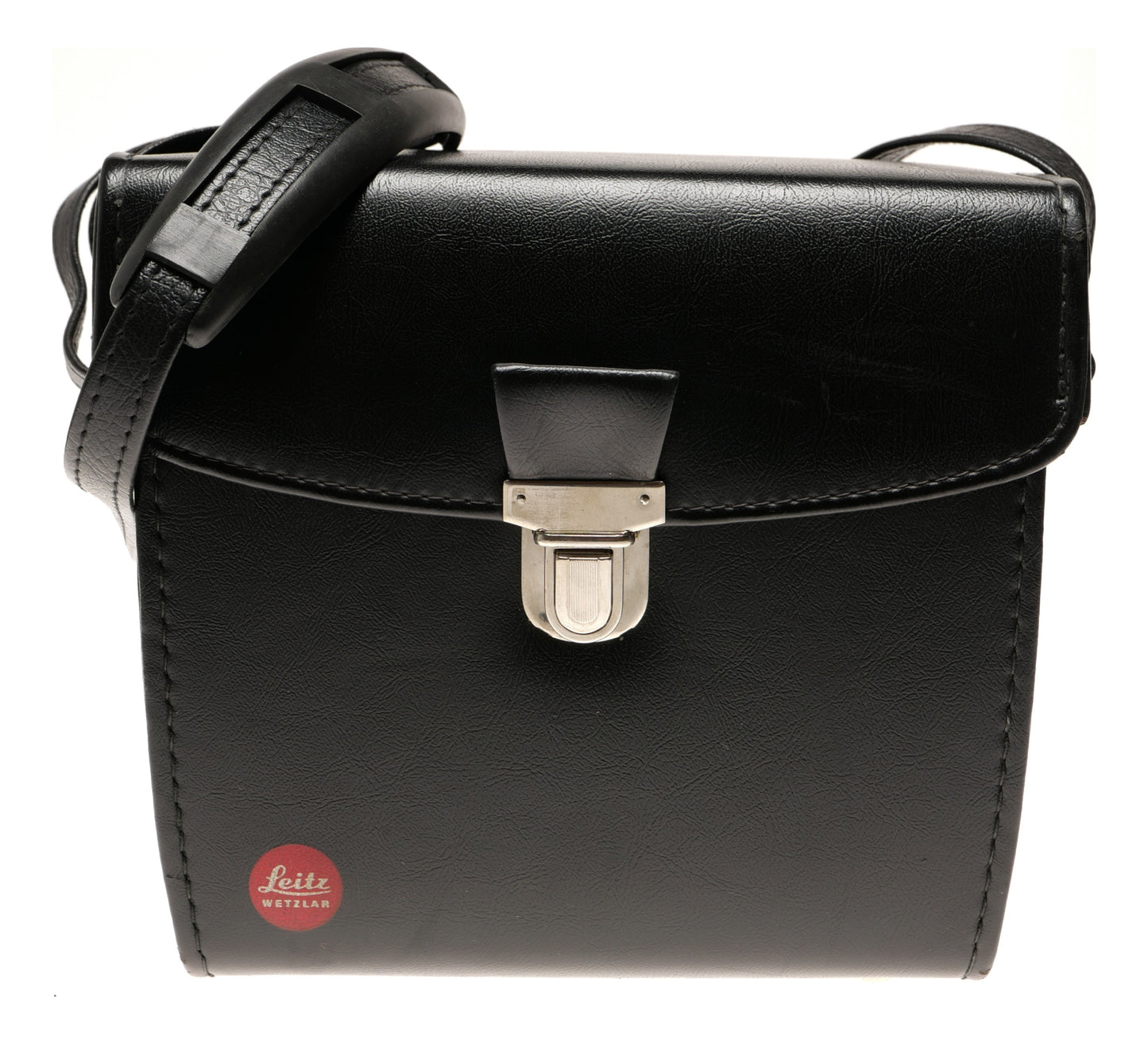 Leica Leitz Wetzlar Black Leather Camera Case with Strap